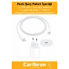 İphone Tüm Serilere Uyumlu 20w Hızlı Şarj Seti Adaptör Type C Kablolu X 11 12 13 14 15 16 Plus Pro