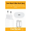 iPhone Tüm Serilere Uyumlu 20w Hızlı Şarj Seti Adaptör Type C Kablosu 7 8 X 11 12 13 14 15 Plus Pro