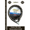 #Kilit Anahtarlı Körüklü Siyah 120cm 22mm Çelik Bilyalı Dişli Sistem YM752 Motorsiklet Kilidi