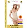 #Korse İz Bırakmayan Kaymaz Seamless Toparlayıcı Dikişsiz Kadın Çıtçıtlı String Body Korse - 1 Adet