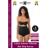 #Korse Toparlayıcı Kaymaz 2 Beden Küçülten Kadın Lazer Kesim Yüksek Bel Slip Korse - 3 Adet
