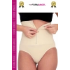 #Korse Yüksek Bel Vücut Karın Mide Şekillendirici Külot Fermuarlı Toparlayıcı Slip Korse - 4 Adet