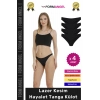 #Külot Lazer Kesim İz Yapmaz Dikişsiz Esnek Rahat Toparlayıcı Kadın Hayalet Tanga Külot - 4 Adet