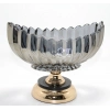 #Gondol Modern Dekoratif Meyvelik Tasarım Lüks Füme Kristal Cam Gondol Gold Ayaklı Sunumluk