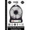 #MasaFanı 3 Mod Şarjlı Aydınlatmalı Sessiz Mini Pervaneli Soğutucu Küçük Masaüstü Vantilatör Fan