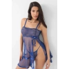 #FanteziGecelik Dantelli Likralı Tül Şık Rahat Fantezi Modern Stil Mavi Şifon Pileli Gecelik