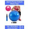 Mini Gymball 20cm Mavi Pilates Denge Egzersiz Topu Profesyonel Seri Şişirme Pompa