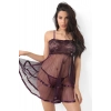 #FanteziGecelik Fantezi Lüks Dantelli Likralı Tül Seksi Takım Şık Fantazi Mor Şifon Pileli Gecelik