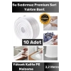 Özel Seri Premium Su Geçirmez Sızdırmaz Lavabo Küvet Yağ Nem Küf Önler 3.2m 10 Adet İzolasyon Bant