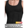 Özel Üretilmiş Bel Göğüs Göbek Toparlayıcı Erkek Extra Göbek Sıkılaştırıcı Siyah Atlet Korse