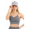 Özel Üretim Göğüs Toparlayıcı Sarkma Önleyen Spor Günlük İnce İp Askılı Pedli Fitilli Crop Büstiyer