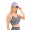 Özel Üretim Göğüs Toparlayıcı Sarkma Önleyen Spor Günlük İnce İp Askılı Pedli Fitilli Crop Büstiyer