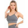 Özel Üretim Göğüs Toparlayıcı Sarkma Önleyen Spor Günlük İnce İp Askılı Pedli Fitilli Crop Büstiyer