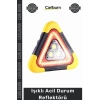 Özel Üretim Güneş Enerjili Solar USB Şarjlı Powerbank Özellikli LED Trafik Işıklı Acil Durum Reflektörü