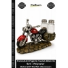Özel Üretim Retro Motosiklet Figürlü Tuzluk Biberlik Seti Polyester Dekoratif Mutfak Aksesuarı