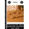 Özel Üretim Şık Isı Korumalı 12 Parça Çay Seti Bambu Bardak Altığı Çift Cidarlı Cam 150 ml