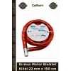 Özel Üretim Zırhlı Çelik Spiral Gövde Güvenli Scooter Kırmızı Motor Bisiklet Kilidi 22 mm x 150 cm