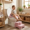 #Klozet Tuvalet Eğitimi Konforlu Ergonomik Kaymaz Dayanıklı Pembe Kulplu Çocuk Klozet Adaptörü