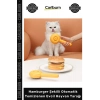 #Petshop Kedi Köpek Tüy Toplama Masaj Hamburger Şekilli Otomatik Temizlenen Evcil Hayvan Tarağı