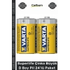 #Pil Kaliteli R20 Standart 15 Volt Dayanıklı Uzun Ömürlü Superlife Çinko Büyük D Boy Pil 24l