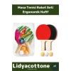 Premium Masa Tenisi Seti Ergonomik Dayanıklı Kaliteli Renkli Şık 2 Adet Raket 3 Adet Pinpon Topu