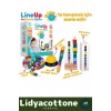 Premium Motor Becerileri Görsel Algıları Geliştiren Dikkat Sağlayan İpe Çubuğa Boncuk Dizme Oyunu