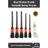 Premium Oto Uyumlu Araç Detaylı Temizlik Fırçası-5+1 Oto Araba Yıkama Klima Temizleme Fırçası