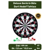 Premium Seri büyük Boy Dart Seti Kaliteli 17 Iç Dış 44 Cm 6 Ok Dart Ahşap Hedef Tahtası