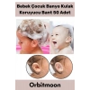 Premium Üretim Su Kaçırmaz Yumuşak Güvenli Bebek Banyo Kulak Koruyucu Şeffaf Bant 50 Adet