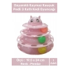 Premium Ürün 3 Toplu Eğlenceli Dayanıklı Kaymaz Kauçuk Pedli 3 Katlı Kedi Oyuncağı 19,5 cm x 24cm