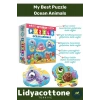 Premium Zeka Geliştirici Eğitici Çocuk El Göz Koordinasyonu My Best Puzzle Okyanus Hayvanları