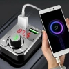 Araç İçi Hızlı Şarj Bluetooth Dijital Ekran Pratik Müzik Telefon QC 3.1A USB &PD /TF FM Transmitter