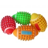 #Petshop Dikenli Tasarım Diş Kaşıyıcı Dayanıklı Temizleyici Renkli Kedi Köpek Isırma Topu Sesli - 1 Adet