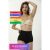 Premium Kaymaz Kadın Toparlayıcı Vücut Şekillendirici Kaymayan Lazer Kesim Slip Korse