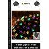 #Solar 30 Ledli Bahçe Dış Mekan Peyzaj Aydınlatma Güneş Enerjili Solar Çiçekli RGB Dekorasyon Lambası