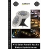 #Solar 8 Ledli Su Geçirmez Metal Dış Yüzey 4lü Solar Panelli Kazıklı Bahçe Aydınlatması