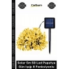 #Solar Bahçe Dekorasyonu Dış Mekan Su Geçirmez Solar 5m 50 Led Papatya Gün Işığı 8 Fonksiyonlu