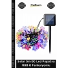 #SOLAR Bahçe Dekoratif Aydınlatma Dış Mekan Güneş Solar 5m 50 Led Papatya RGB 8 Fonksiyonlu