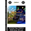 #Solar Kristal Top Bahçe Dekoratif Aydınlatma 8 Fonksiyon Güneş Paneli 7m 50 Led RGB Solar