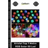 #Solar Kristal Top Bahçe Dekoratif Aydınlatma 8 Fonksiyon Güneş Paneli 7m 50 Led RGB Solar