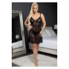 #FantaziGecelik Şık Rahat Saten Plus Size Fantezi Kaliteli Star Serisi Büyük Beden Kırmızı Dantel Gecelik