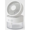 #Vantilatör Masaüstü Şarjlı Portatif Hava Soğutucu Işıklı Su Spreyli Katlanır Başlıklı USB Mini Fan