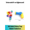 Yeni Tasarım Top Atan Tabancalı 30 Peluş Toplu İnteraktif Eğlenceli Evcil Hayvan Kedi Oyuncağı Seti