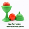 #SihirliTop Eğlenceli Dayanıklı Game Hokkabaz Yeşil Renk Sihirli Kupa Top Kaybetme Oyunu 7 cm