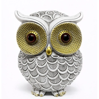 #Figür Bilgelik Şans Simgesi Dayanıklı Dekoratif Masa Üstü Obje 10x7 cm Polyester Baykuş Figürü