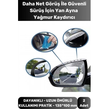 2li Universal Araç Uyumlu Oto Dikiz Aynası Filmi Yağmur Cam Film Araba Buğu Önleyici