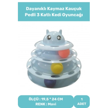 3 Katlı Kedi Oyuncağı Tower Of Tracks Dayanıklı Kaymaz Kauçuk Pedli