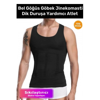 Yeni Sezon Bel Göğüs Dik Duruş Jinekomasti Toparlayıcı Erkek Extra Göbek Sıkılaştırıcı Korse Atlet