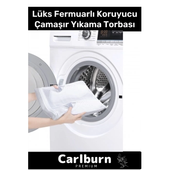 Premium Serisi Özel Fermuarlı Koruyucu Leke Çıkartıcı Ayakkabı Çamaşır Yıkama Torbası Filesi 2 Adet