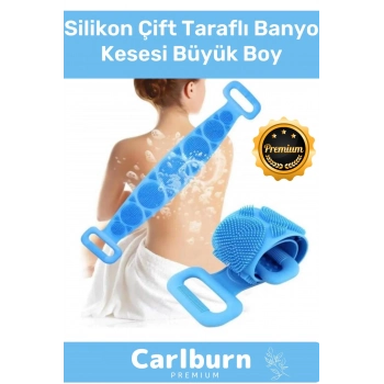 Özel Üretim Back Scrubber Yıkanabilir 70cm x 11cm Silikon Çift Taraflı Banyo Kesesi Büyük Boy